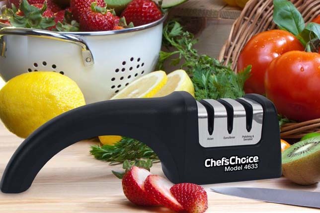 Ручная (механическая) точилка для европейских и азиатских ножей Chef's Choice CC4633, ABS-пластик, нержавеющая сталь, США