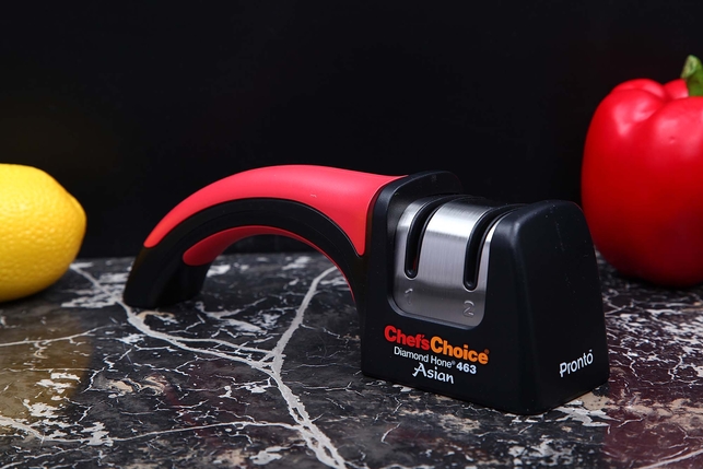 Ручная (механическая) точилка для азиатских и серрейторных ножей Chef's Choice CC463, ABS-пластик, нержавеющая сталь, США
