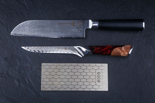 Алмазный точильный брусок (камень) для заточки Tuotown 152x63x2.5 мм, зернистость 600 Grit, Китай