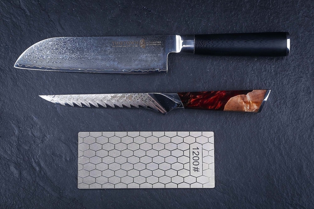 Алмазный точильный брусок (камень) для заточки Tuotown 152x63x2.5 мм, зернистость 1200 Grit, Китай