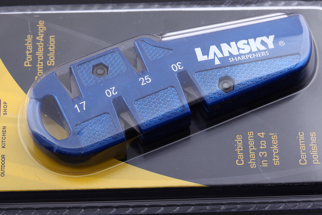 Карманная точилка QuadSharp с 4-мя углами заточки Lansky (карбид вольфрама / керамика), нержавеющая сталь, Китай
