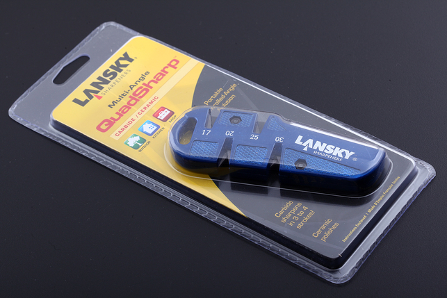 Карманная точилка QuadSharp с 4-мя углами заточки Lansky (карбид вольфрама / керамика), нержавеющая сталь, Китай