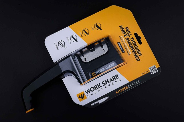 Двухуровневая механическая точилка для ножей и ножниц (карбид/керамика) Work Sharp 