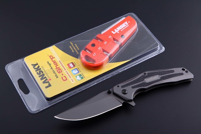Карманная точилка C-Sharp с 4-мя углами заточки Lansky (керамика), нержавеющая сталь, Китай