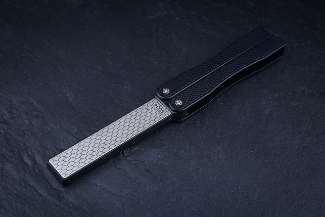 Складная карманная точилка-бабочка для ножей с алмазным напылением Tuotown, зернистость 400 / 600 Grit, Китай