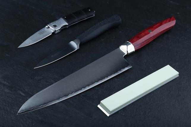 Камень Suehiro Debado-S из оксида алюминия на алюминиевом бланке 150x24x6 мм, зернистость 320 Grit, керамическая связка, Япония