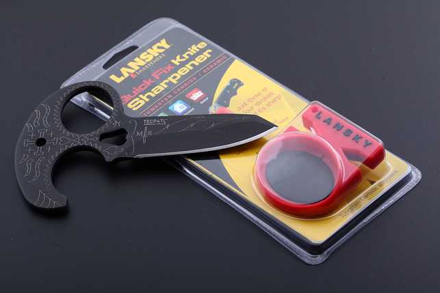 Карманная точилка для ножей Lansky  Quick Fix, карбид вольфрама / керамика, Китай