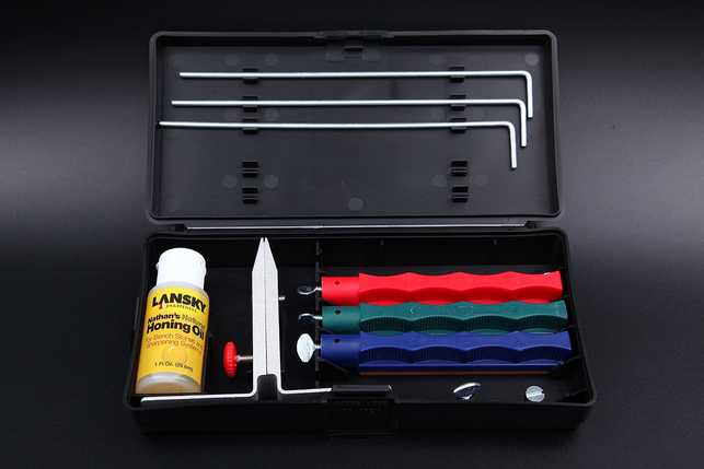 Набор для заточки ножей Lansky с 3-мя керамическими камнями Standart System, США