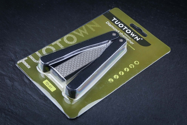 Складная карманная точилка-бабочка для ножей с алмазным напылением Tuotown, зернистость 400 / 600 Grit, Китай