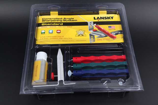 Набор для заточки ножей Lansky с 3-мя керамическими камнями Standart System, США