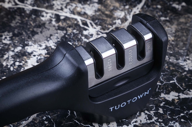 Ручная (механическая) точилка для для ножей Tuotown, карбид / алмаз / керамика, ABS-пластик, Китай