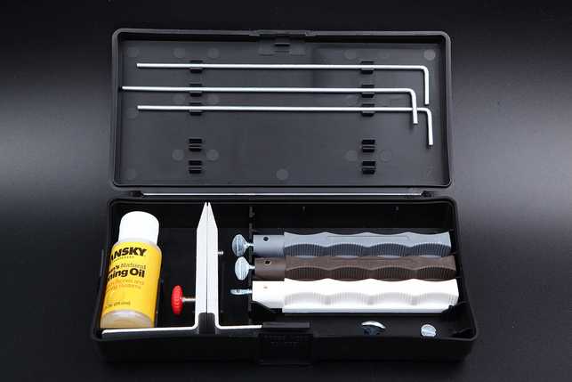 Набор для заточки ножей Lansky с 3-мя натуральными камнями Natural Arkansas System, США