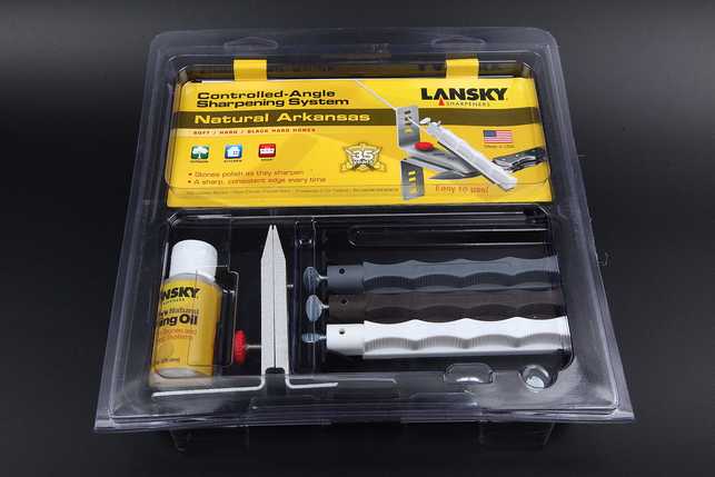 Набор для заточки ножей Lansky с 3-мя натуральными камнями Natural Arkansas System, США