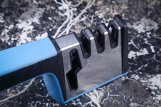 Ручная (механическая) точилка для ножей и ножниц Tuotown, карбид / алмаз / керамика, ABS-пластик, Китай