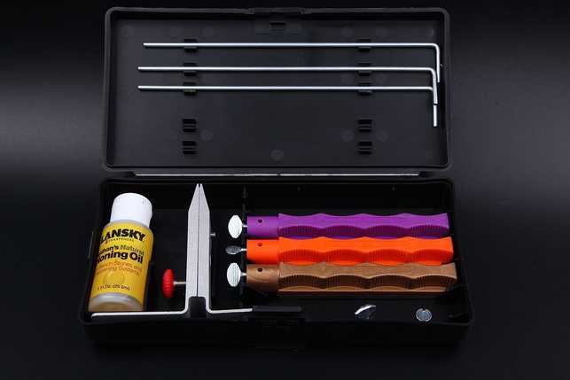 Набор для заточки ножей с 3-мя алмазными камнями Lansky Diamond Standard System, США
