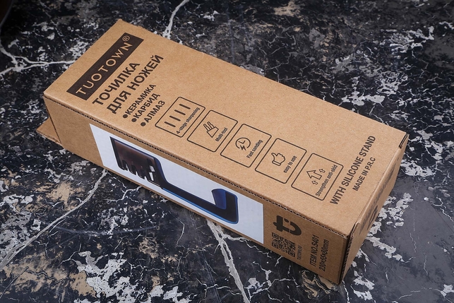 Ручная (механическая) точилка для ножей и ножниц Tuotown, карбид / алмаз / керамика, ABS-пластик, Китай