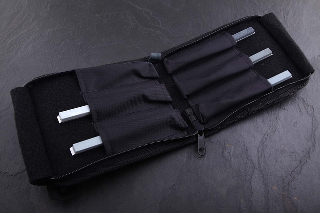 Набор из 5-ти узких точильных камней TSPROF  из карбида кремния на алюминиевых бланках 150x11x6 мм, Россия