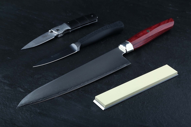 Камень Suehiro Kitayama из из природного диоксида кремния на алюминиевом бланке 150x24x6 мм, зернистость 8000 Grit, комплексная связка, Япония