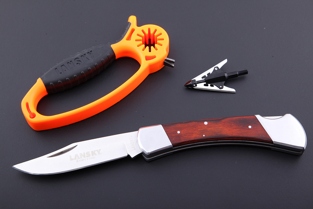 Универсальная карбидная механическая точилка для заточки ножей и стрел Lansky Broadhead Sharpener, США