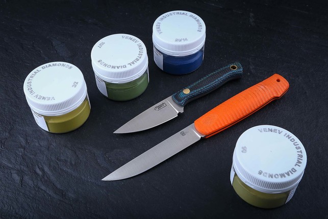 Набор из 4-х алмазных паст VID в банках 50 гр, нормальная концентрация, микропорошок марки АСМ, зернистость 20/14, 10/7, 3/2, 1/0, мкм, Россия