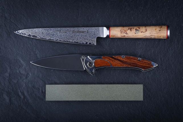 Брусок алмазный двухсторонний 150x25x10 мм, зернистость 200/160 - 160/125, концентрация алмазного порошка 100%, органическая связка, Россия