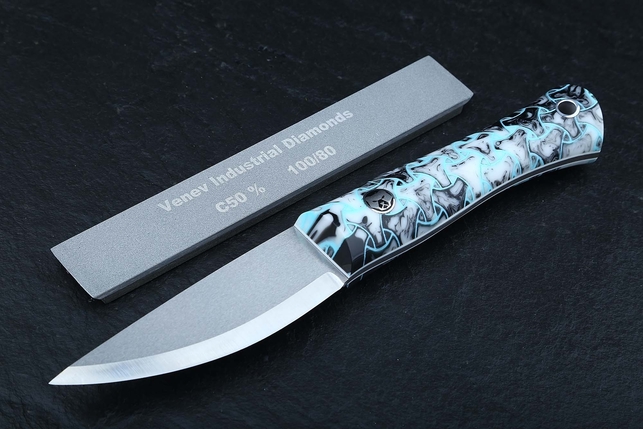 Брусок алмазный односторонний на алюминиевом бланке 150x25x6 мм, зернистость 100/80, концентрация алмазного порошка 50%, органическая связка, Россия