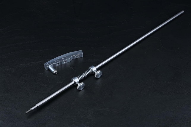 Универсальное приспособление для заточки в линзу с титановой направляющей TSPROF, шаг 4.3 / 7.2 / 10.7 градусов, алюминий, Россия