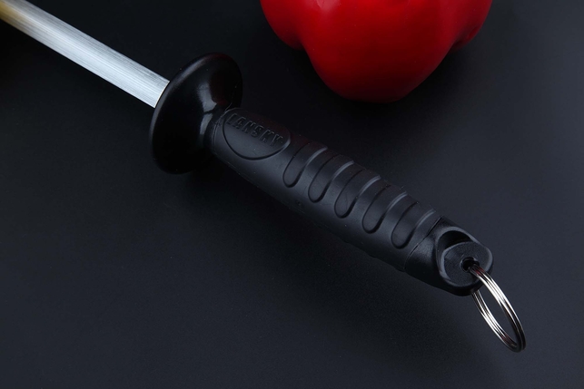 Стальной мусат для правки ножей Lansky Steel Sharp Stick 21.6 см, круглый, средняя насечка (medium), Китай