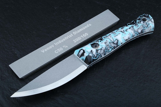 Брусок алмазный односторонний на алюминиевом бланке 150x25x6 мм, зернистость 200/160, концентрация алмазного порошка 50%, органическая связка, Россия